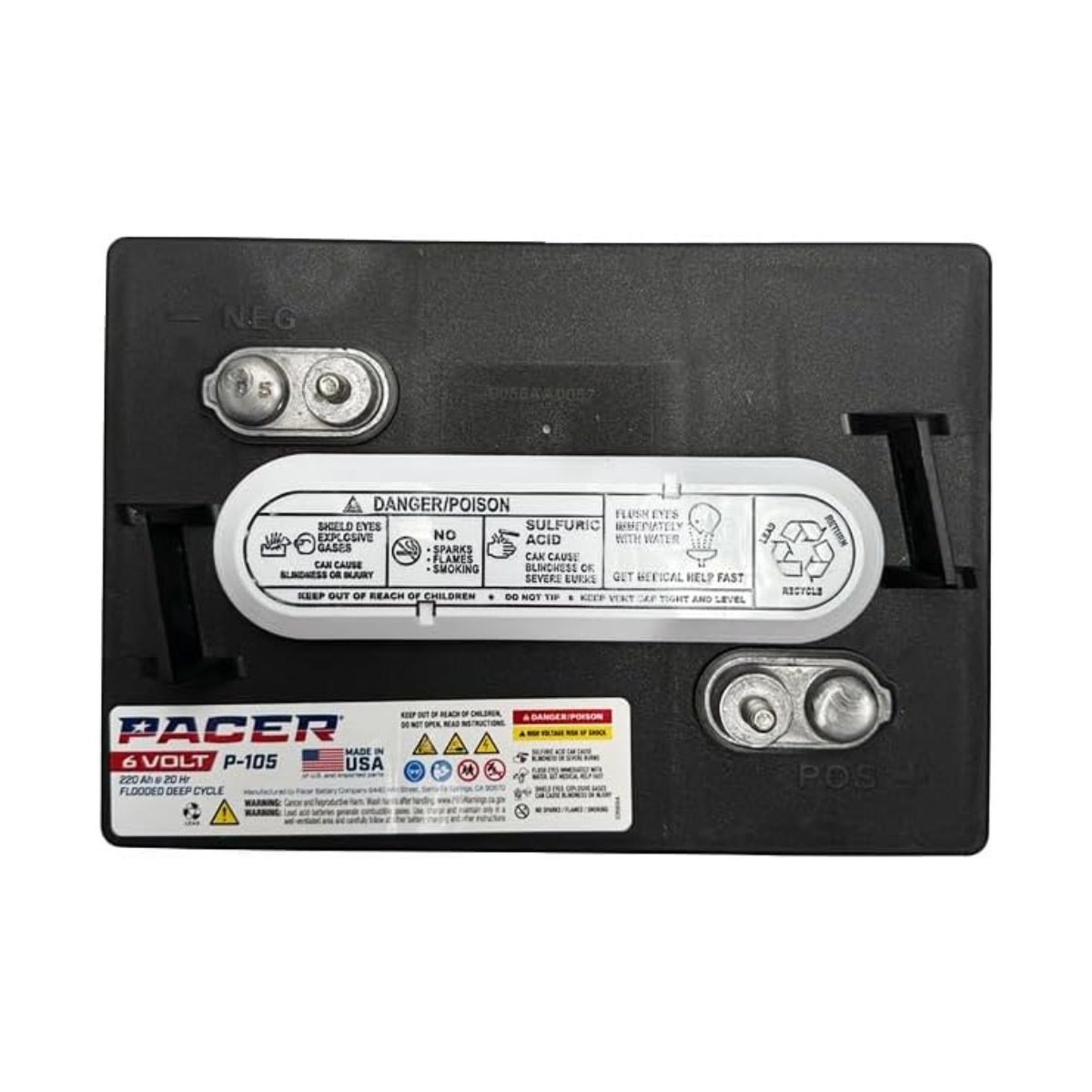 Batería PACER P105 6 VOLT 220 A/H (262-181-273) - Imagen 3