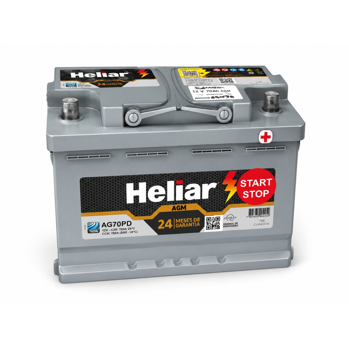 Batería HELIAR AGM 12VOLT 120AMP 70 A/H