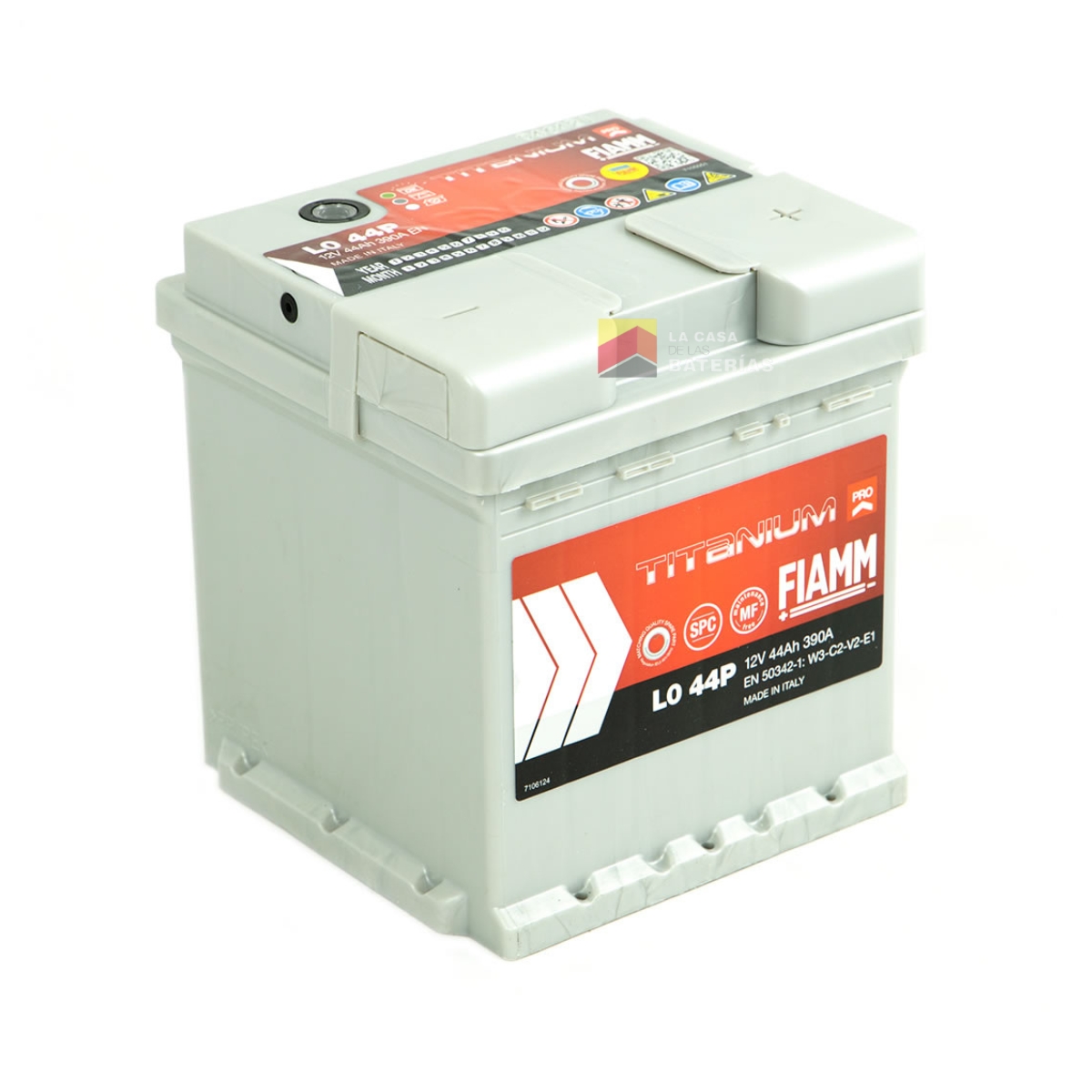 Batería FIAMM L0 44P 12VOLT. 44A/H. 75AMP.